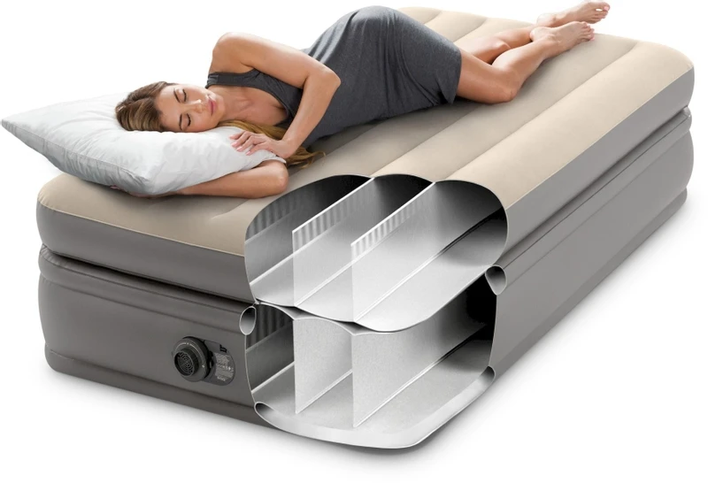 Intex Prime Comfort Luchtbed - Eenpersoons - Ingebouwde Elektrische Pomp 4 Intex Prime Comfort Luchtbed - Eenpersoons - Ingebouwde Elektrische Pomp - Afbeelding 4