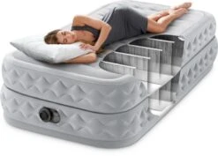 Intex Supreme Air Flow Luchtbed - Eenpersoons - Ingebouwde Elektrische Pomp -Openlucht Kampeer Winkel 1320 1900 64488 inuse 2023 300