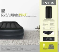 Intex Pillow Rest Raised Luchtbed - Eenpersoons -Openlucht Kampeer Winkel 1669 1900 64122nd pkg 2023 300