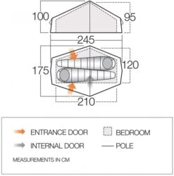 Vango F10 Helium UL 2 Ultralichte Trekking Tunneltent - 1/2 Persoons - Groen -Openlucht Kampeer Winkel 1900 1783 f10 helium ul 2 1