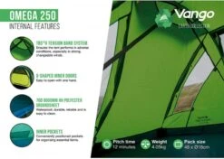 Vango Omega 250 Tunneltent - 2 Persoons - Groen -Openlucht Kampeer Winkel 1900 1783 omega 250 8