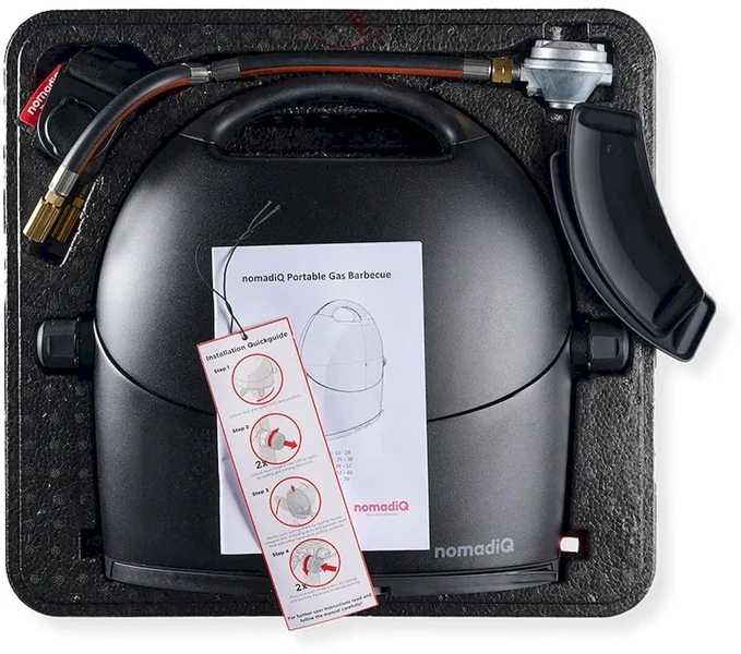NomadiQ Draagbare Gasbarbecue - Zwart 4 NomadiQ Draagbare Gasbarbecue - Zwart - Afbeelding 4