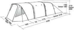 Easy Camp Palmdale 500 LUX Tunneltent - 5 Persoons -Openlucht Kampeer Winkel 501 1200 120370 palmdale 500 lux drawing perspective2
