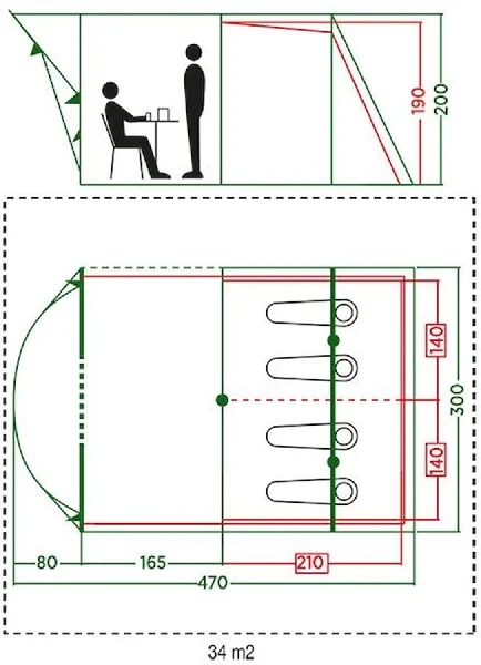 Coleman Meadowood 4 Tunneltent - 4 Persoons 4 Coleman Meadowood 4 Tunneltent - 4 Persoons - Afbeelding 4