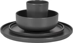 Bo-Camp Patom Melamine Serviesset - 16-delig - Antraciet -Openlucht Kampeer Winkel 699 1200 6181462 04