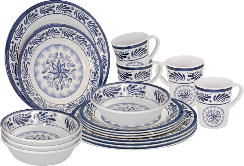 Bo-Camp Old Dutch Melamine Serviesset - 16-delig 1 Bo-Camp Old Dutch Melamine Serviesset - 16-delig