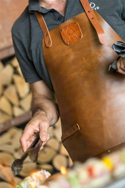 OFYR Leren Schort - Bruin 3 OFYR Leren Schort - Bruin - Afbeelding 3