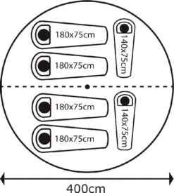 Bo-Camp Urban Outdoor Streeterville Bell Tent - 6 Persoons -Openlucht Kampeer Winkel 900 825 4472500 08