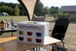 LotusGrill XL Hybrid Houtskoolbarbecue - Rood -Openlucht Kampeer Winkel doos lotusgrill 4