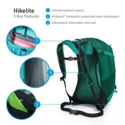 Osprey Hikelite Wandelrugzak - 32 Liter - Zwart 21 Osprey Hikelite Wandelrugzak - 32 Liter - Zwart -Openlucht Kampeer Winkel osprey hikelite 26 features