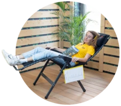 Crespo Air-Deluxe AP-232 Relaxstoel - Zwart -Openlucht Kampeer Winkel toppy s testpanel 4